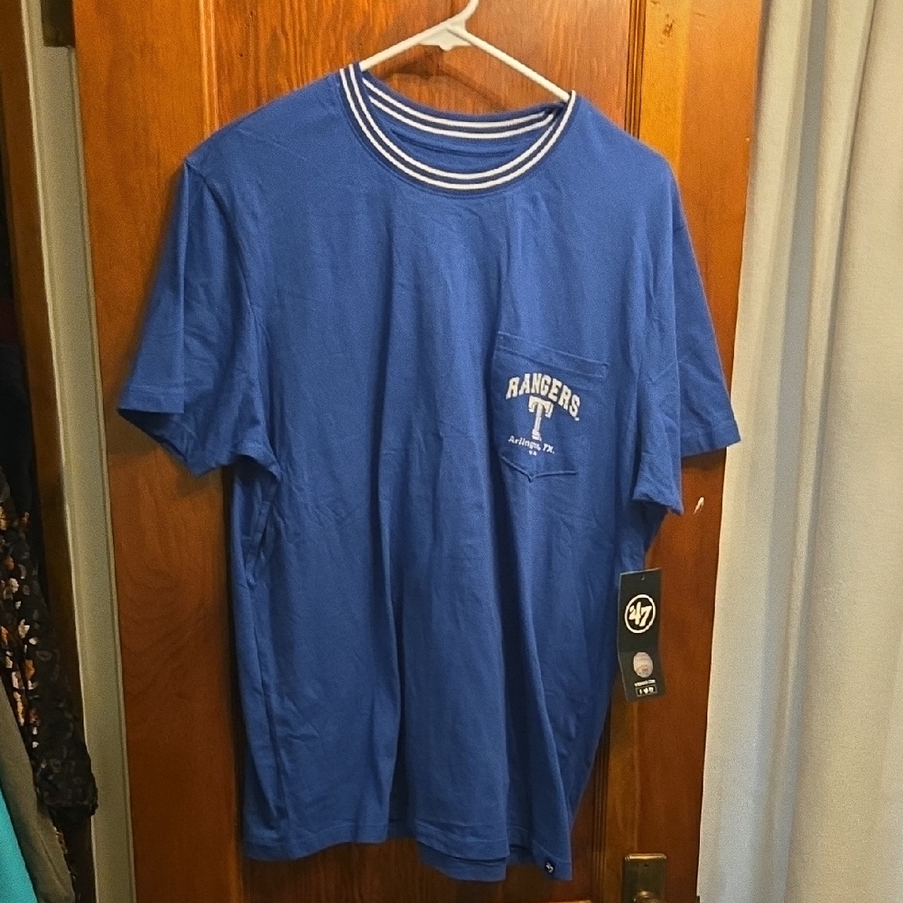 MLB Rangers Blue Short Sleeve Tee